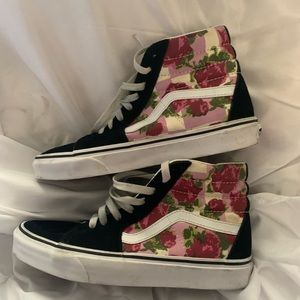 VANS SK8-HI flowered high tops womens 8
